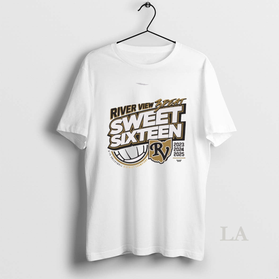 Original River View Volleyball District Champions 2025 3 Peat Sweet Sixteen D Iv Volleyball District T-Shirts, Hoodie,...