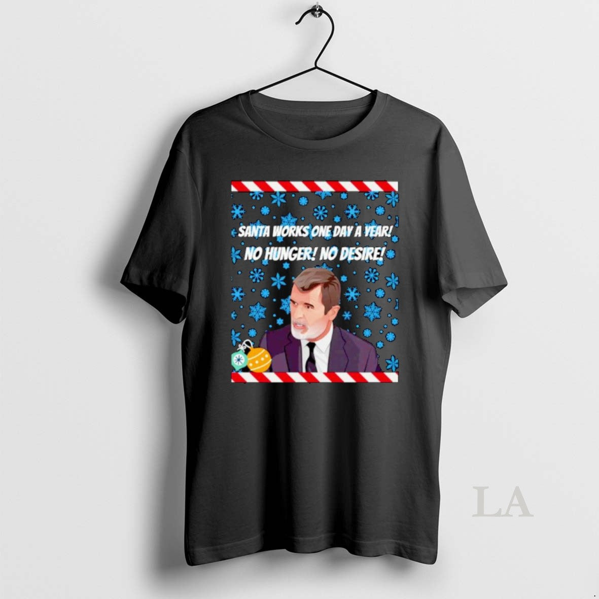 Original Roy Keane Santa Works One Day A Year No Hunger No Desire Ornaments T-Shirts, Hoodie, Sweatshirt | InkNestWear.com