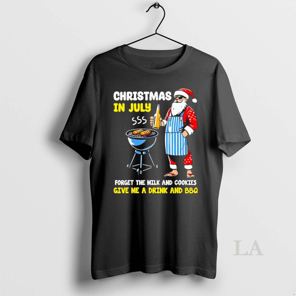 Original Santa Christmas In July Forget The Milk And Cookies Give Me A Drink And T-Shirts, Hoodie, Sweatshirt