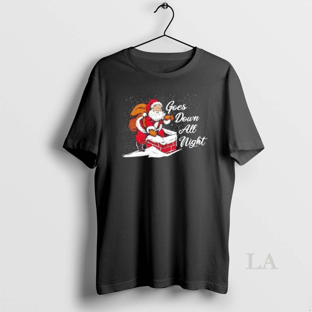 Original Santa Claus Christmas Goes Down All Night T-Shirts, Hoodie, Sweatshirt | InkNestWear.com