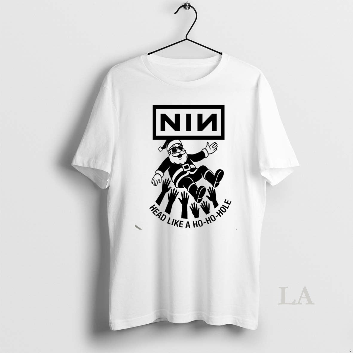 Original Santa Claus Nin Head Like A Ho Ho Hoe Christmas White T-Shirts, Hoodie, Sweatshirt | InkNestWear.com