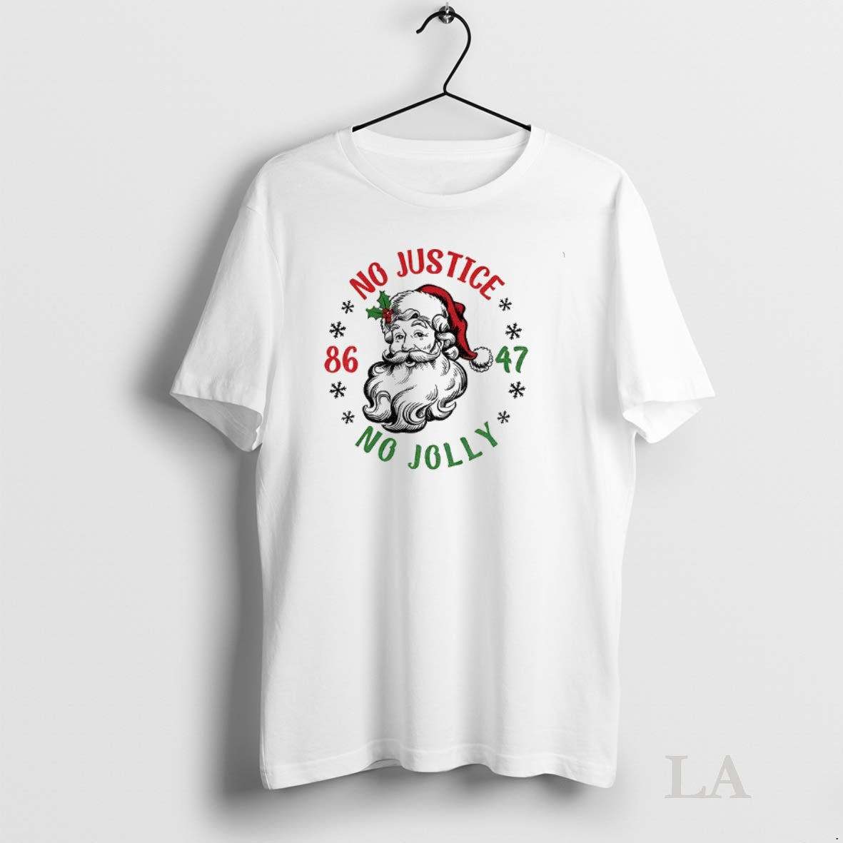 Original Santa Claus No Justice No Jolly Anti Trump 86 47 Merry T-Shirts, Hoodie, Sweatshirt