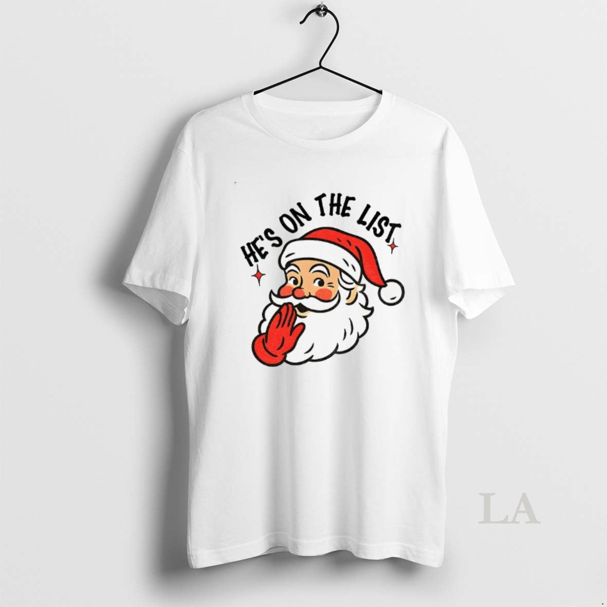 Original Santa Claus Big Face Hes On The List Christmas T-Shirts, Hoodie, Sweatshirt | InkNestWear.com
