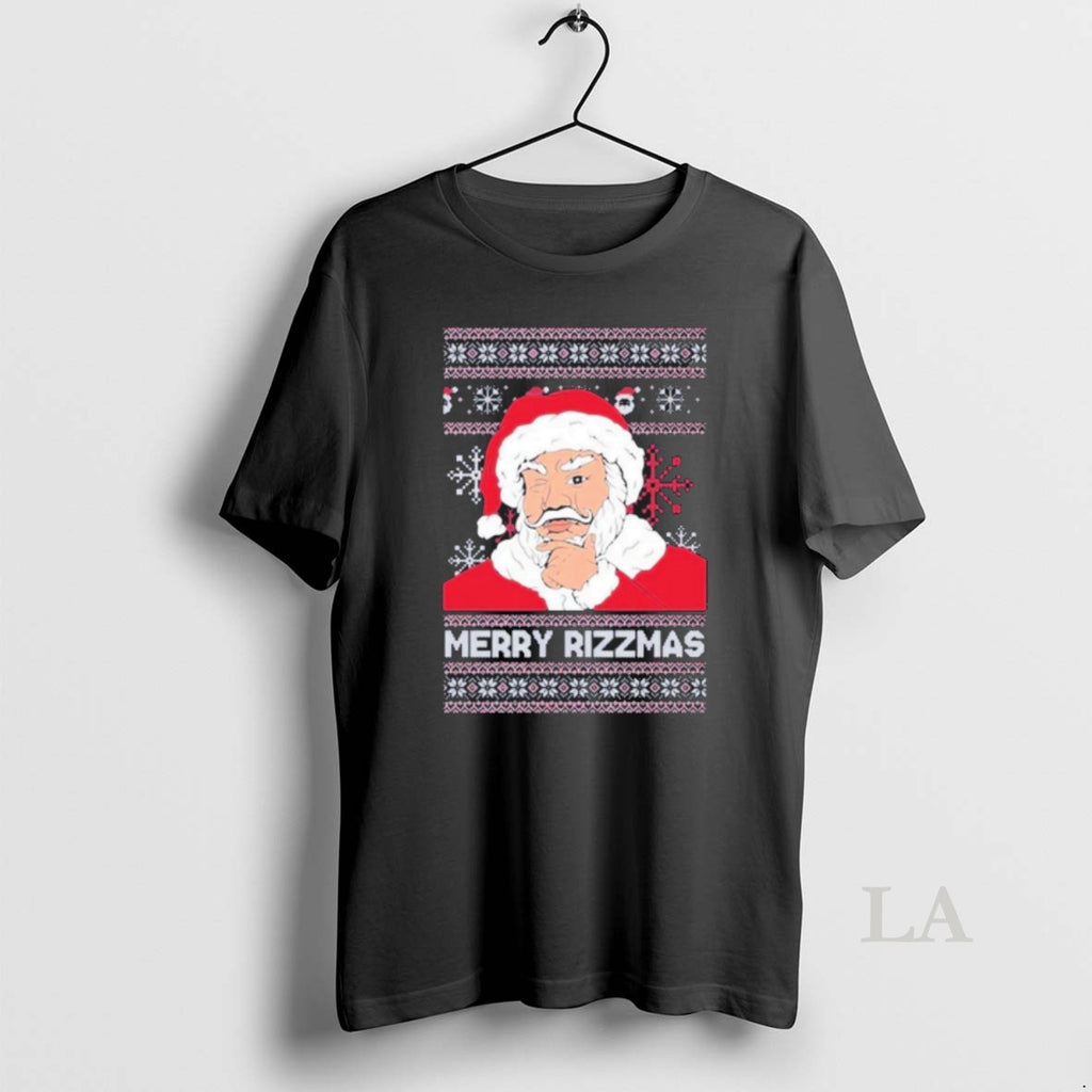 Original Santa Claus Cartoon Merry Rizzmas Merry Christmas T-Shirts, Hoodie, Sweatshirt | InkNestWear.com