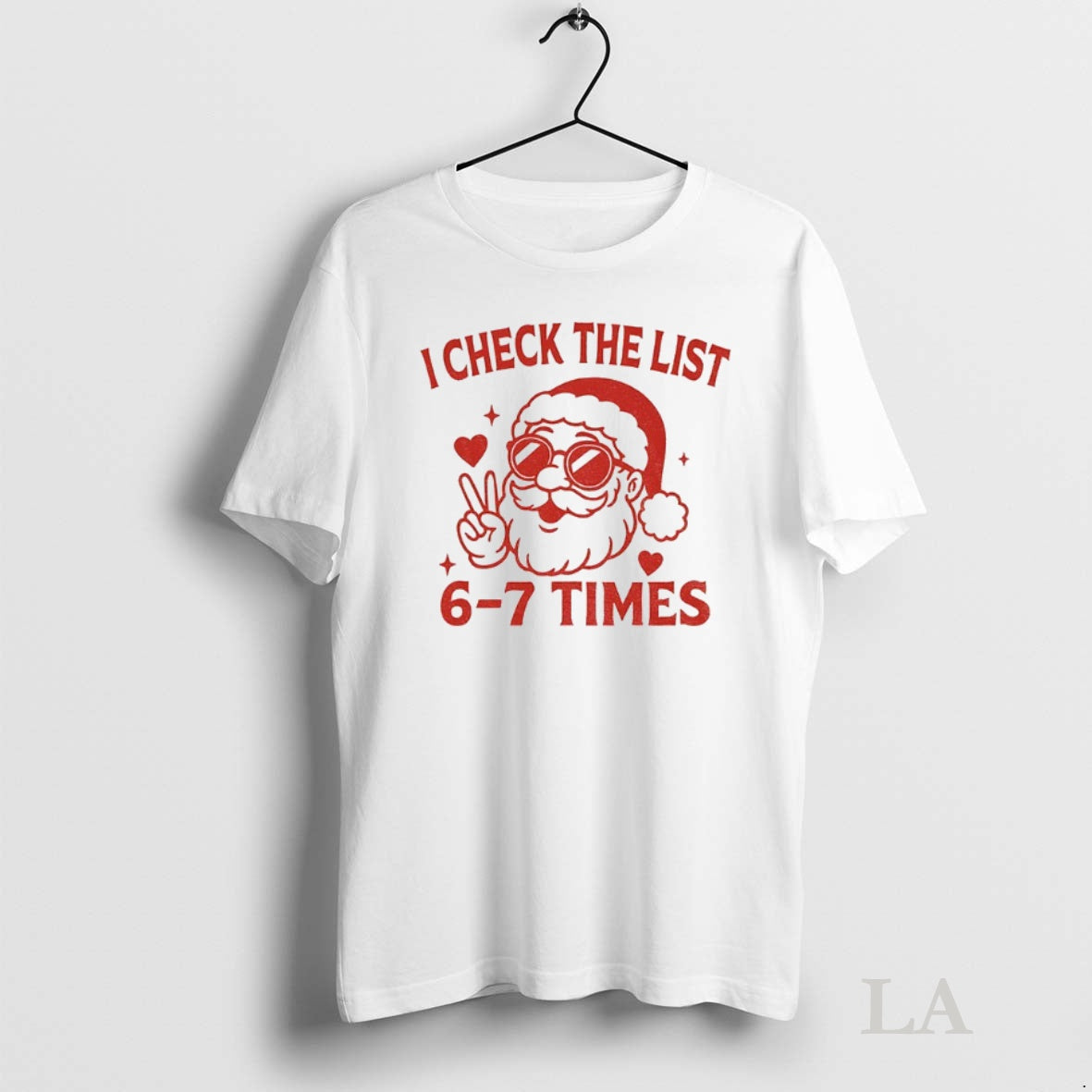 Original Santa Claus Peace Hand I Check The List 67 Times Merry Christmas T-Shirts, Hoodie, Sweatshirt | InkNestWear.com