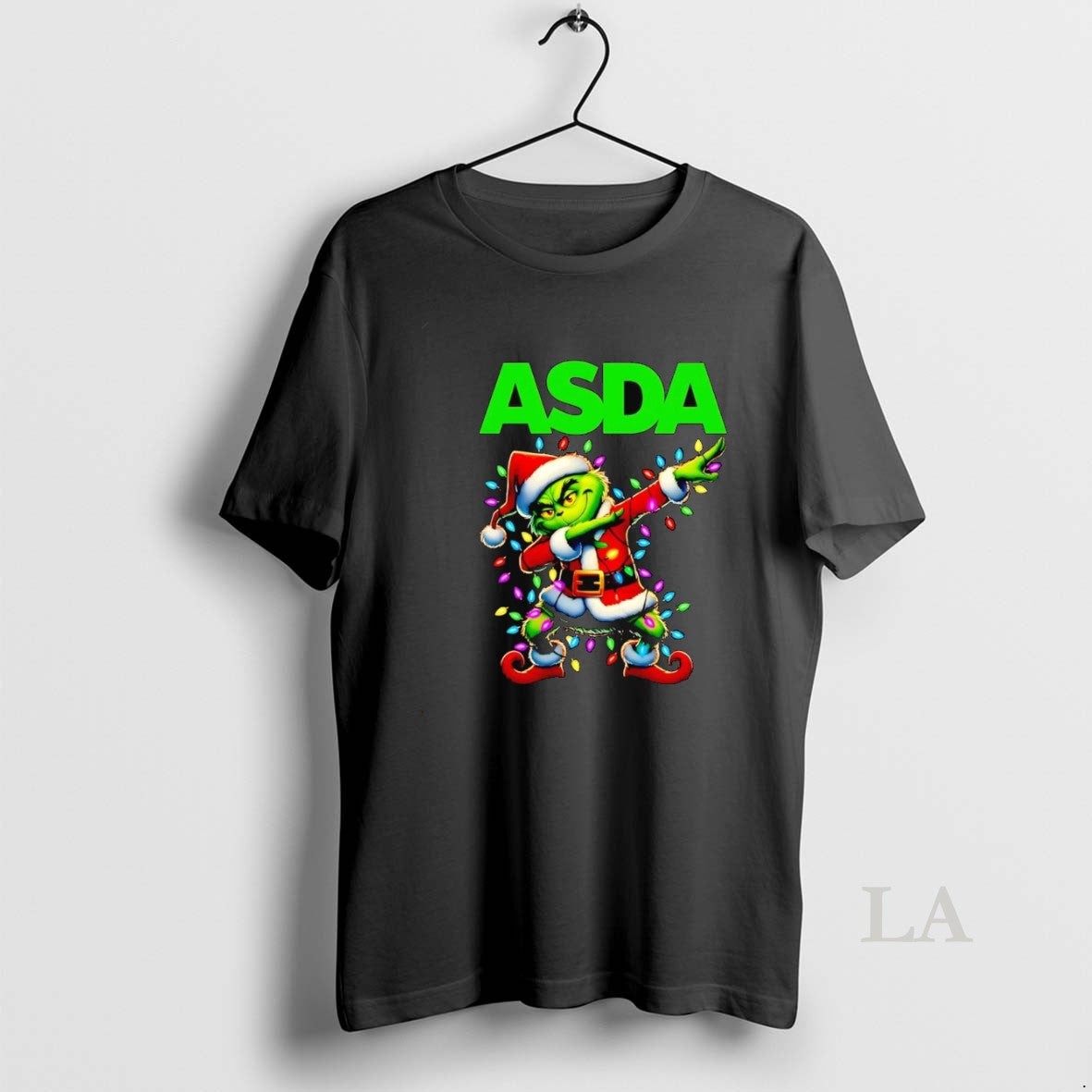 Original Santa Grinch Dabbing Asda Christmas Light T-Shirts, Hoodie, Sweatshirt | InkNestWear.com