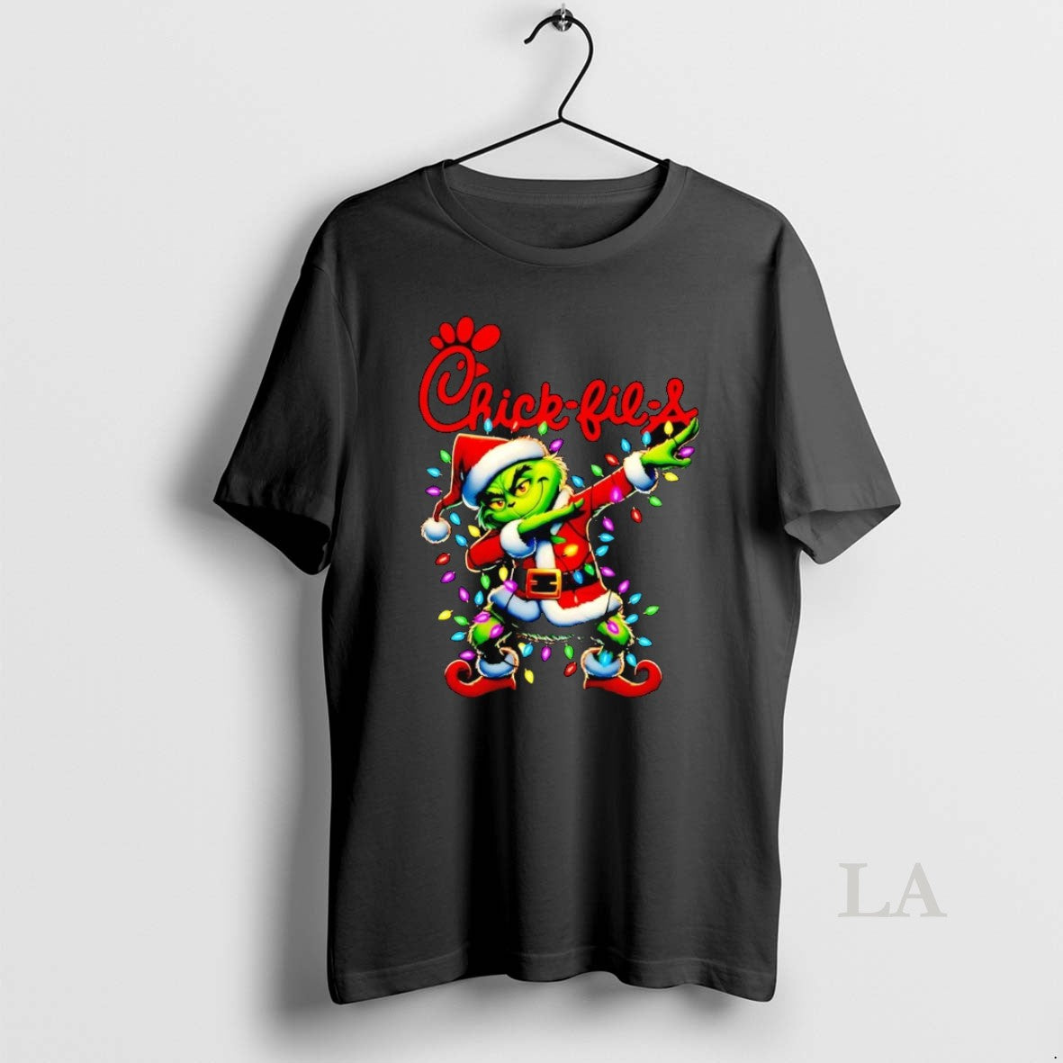 Original Santa Grinch Dabbing Chick Fil A Christmas Light T-Shirts, Hoodie, Sweatshirt | InkNestWear.com