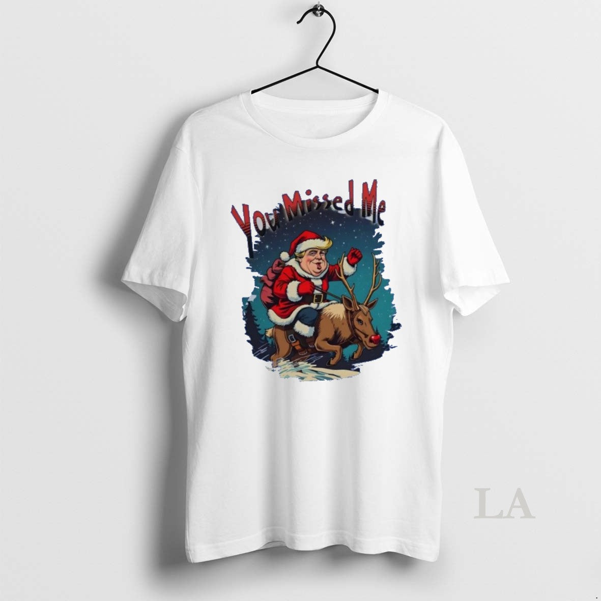 Original Santa Trump Riding Reindeer You Missed Me Christmas T-Shirts, Hoodie, Sweatshirt | InkNestWear.com