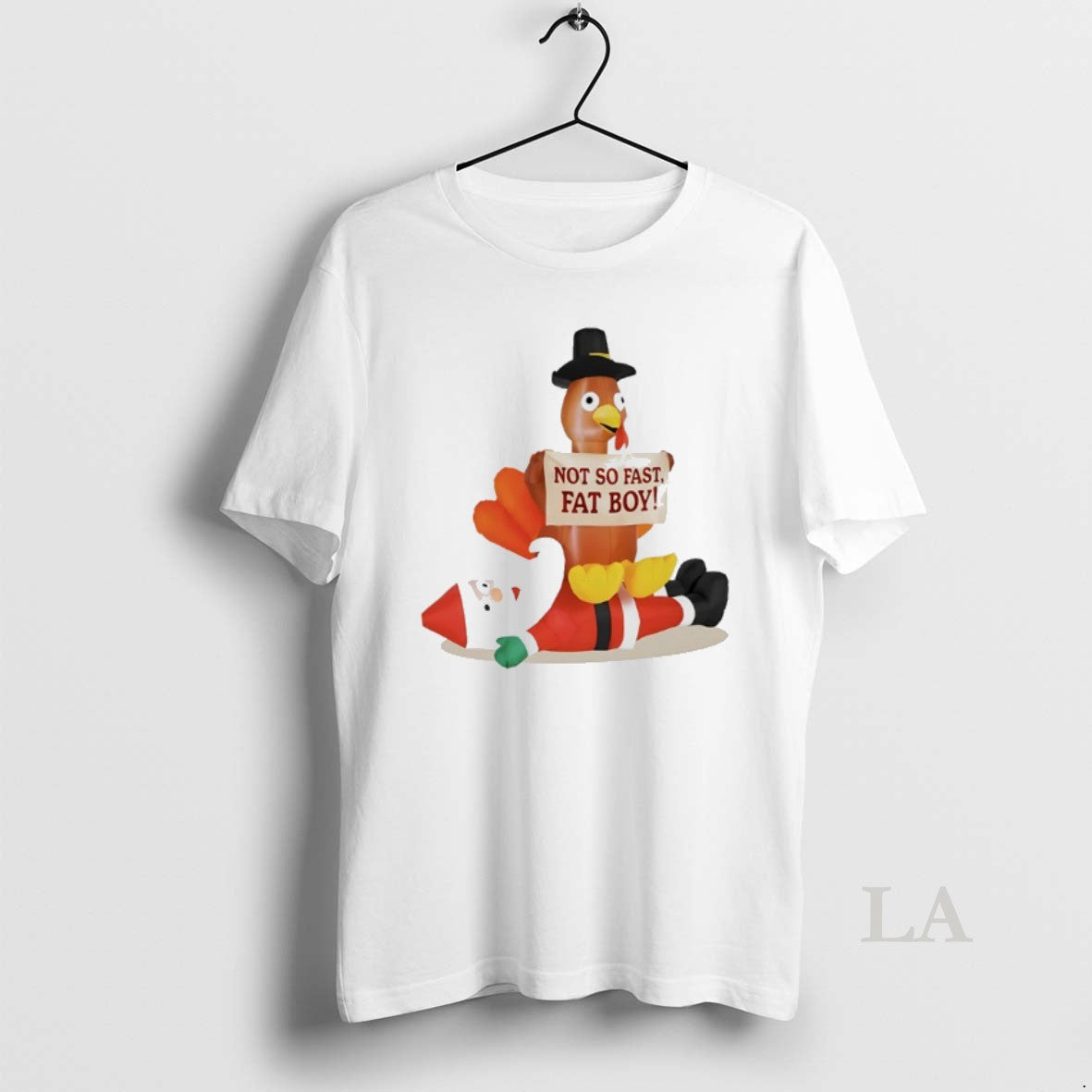Original Santa Versus Turkey Not So Fast Fat Boy Thanksgiving 2025 T-Shirts, Hoodie, Sweatshirt | InkNestWear.com