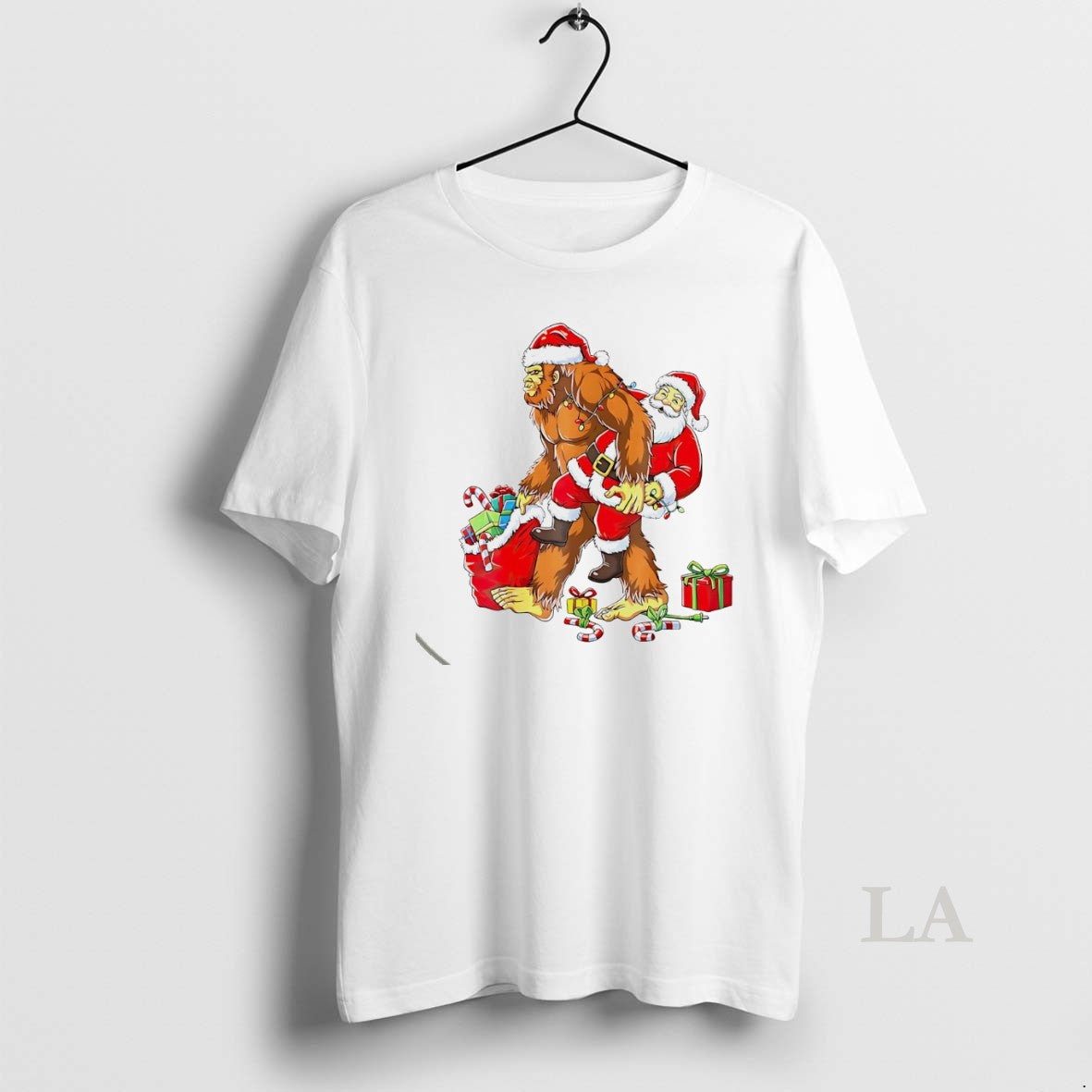 Original Santa And Bigfoot Christmas Delivery Team White T-Shirts, Hoodie, Sweatshirt | InkNestWear.com