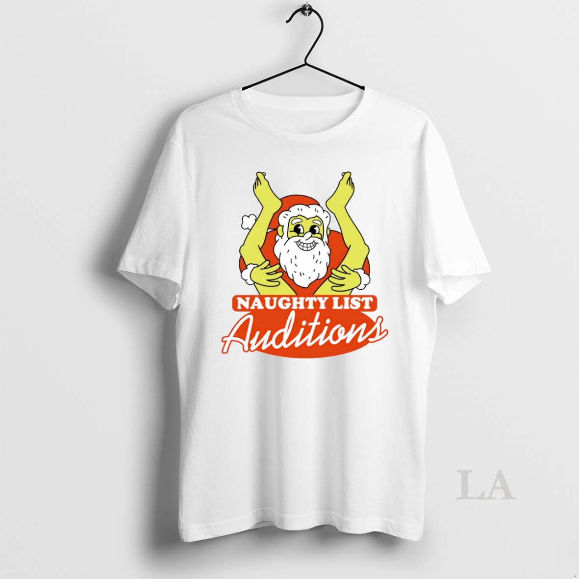 Original Santa Naughty List Auditions Funny Circle T-Shirts, Hoodie, Sweatshirt | InkNestWear.com