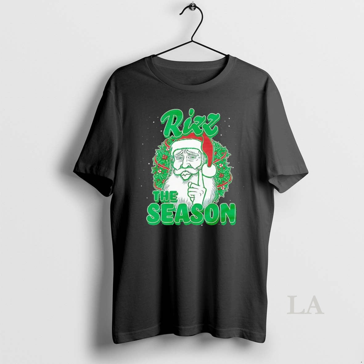 Original Santa Rizz The Season Christmas Wreath T-Shirts, Hoodie, Sweatshirt | InkNestWear.com