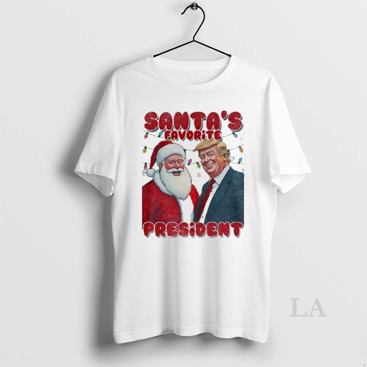 Original Santas Favorite President Donald Trump Christmas Lights T-Shirts, Hoodie, Sweatshirt | InkNestWear.com