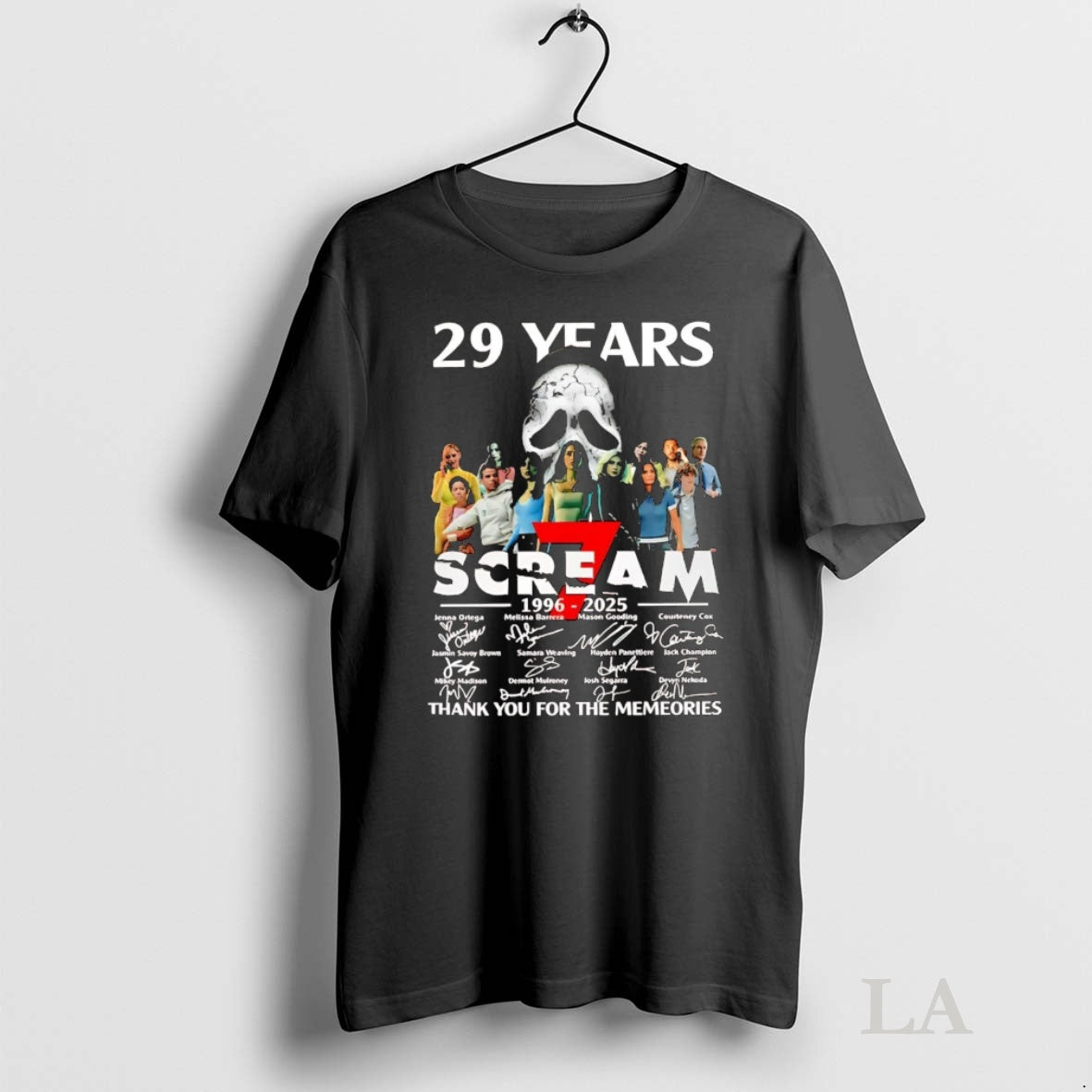Original Scream 7 29 Years 1996 2025 Thank You For The Memories Signatures T-Shirts, Hoodie, Sweatshirt | InkNestWear.com