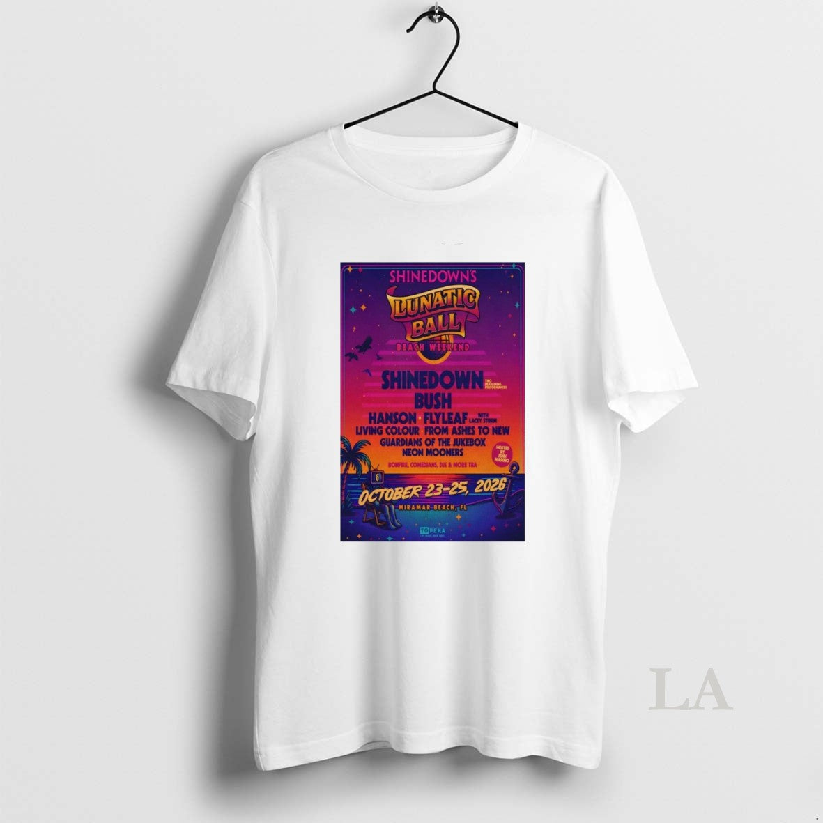 Original Shinedown Lunatic Ball Miramar Beach Fl Concert October 23 25 2026 T-Shirts, Hoodie, Sweatshirt | InkNestWear.com