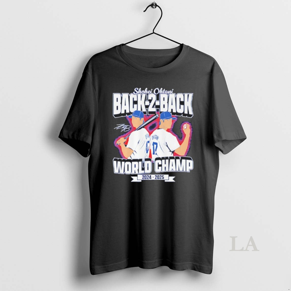 Original Shohei Ohtani Back To Back World Champs 2024 2025 Signature T-Shirts, Hoodie, Sweatshirt | InkNestWear.com