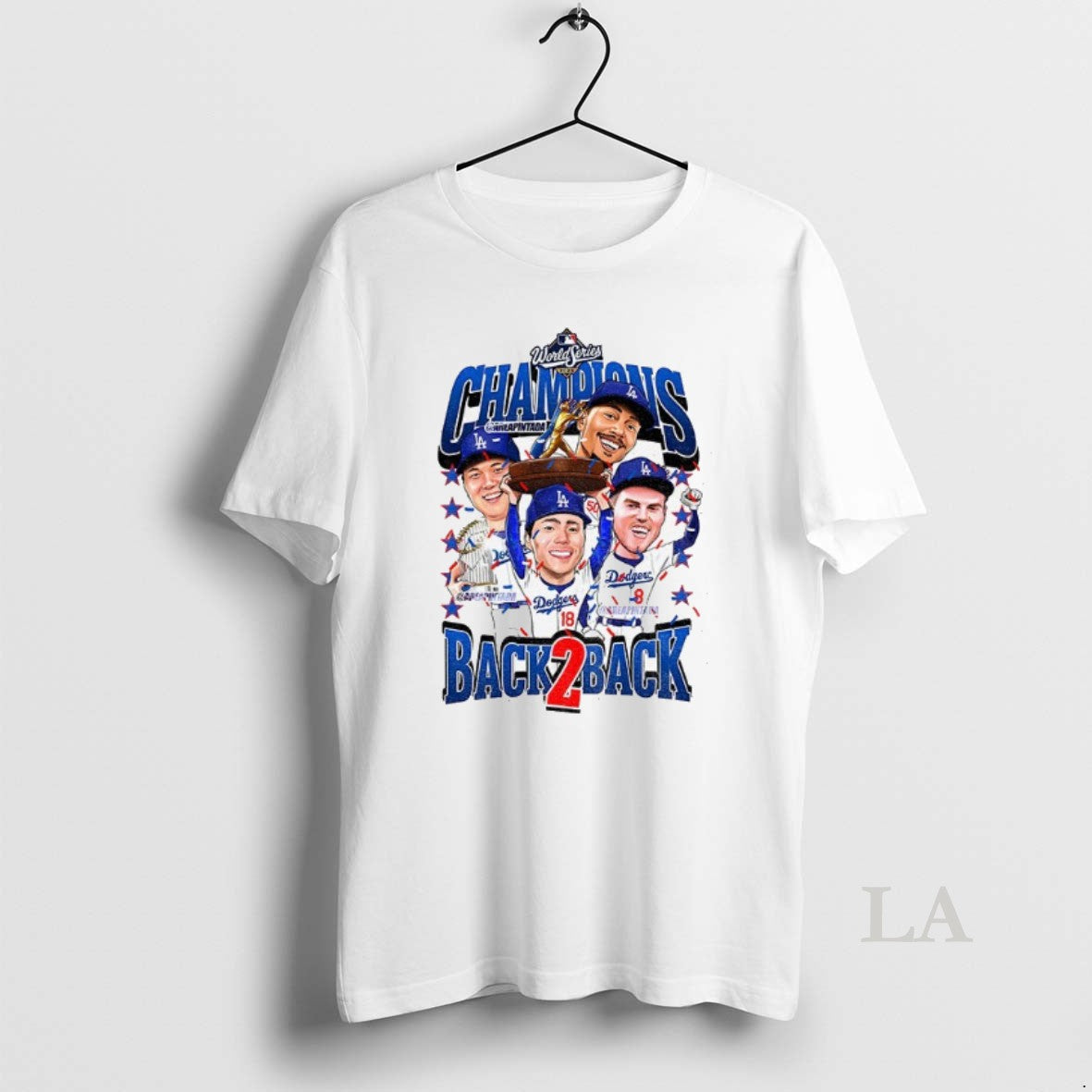 Original Shohei Ohtani Big Four Los Angeles Dodgers World Series Champions Back To Back Cartoon T-Shirts, Hoodie, Sweatshirt