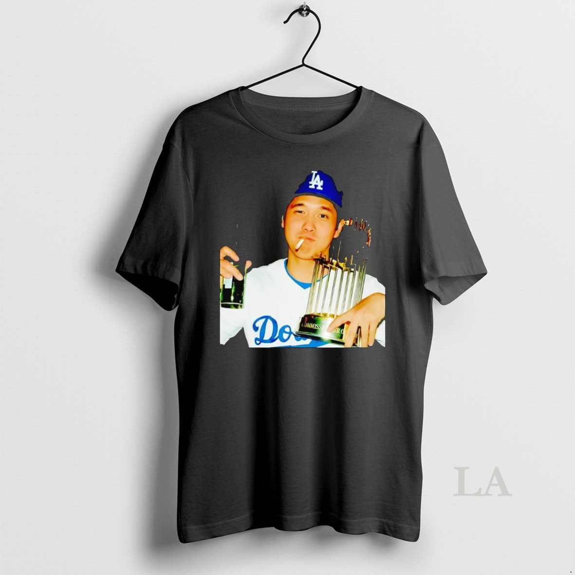 Original Shohei Ohtani Smoking Trophy 2025 Dodgers Champion T-Shirts, Hoodie, Sweatshirt | InkNestWear.com