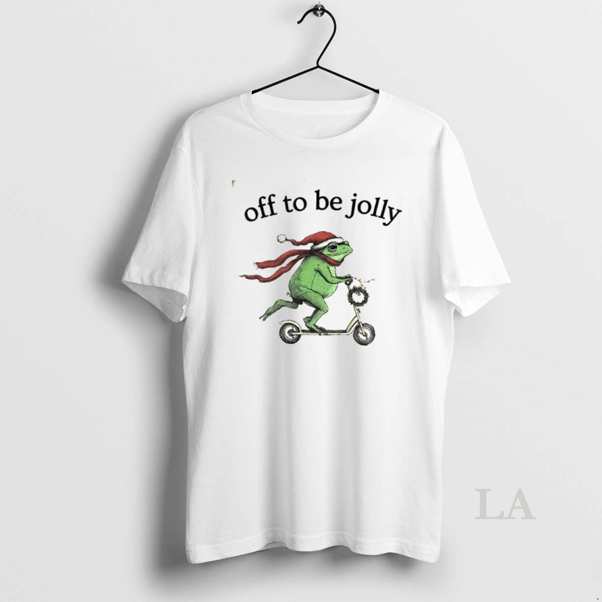 Original Silly Frog Scooter Meme Off To Be Jolly Merry Christmas T-Shirts, Hoodie, Sweatshirt | InkNestWear.com