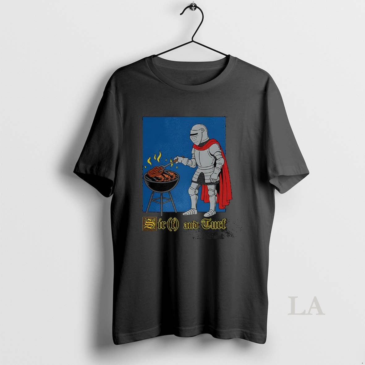 Original Sirf And Turf Knight Is Grilling Meat T-Shirts, Hoodie, Sweatshirt | InkNestWear.com