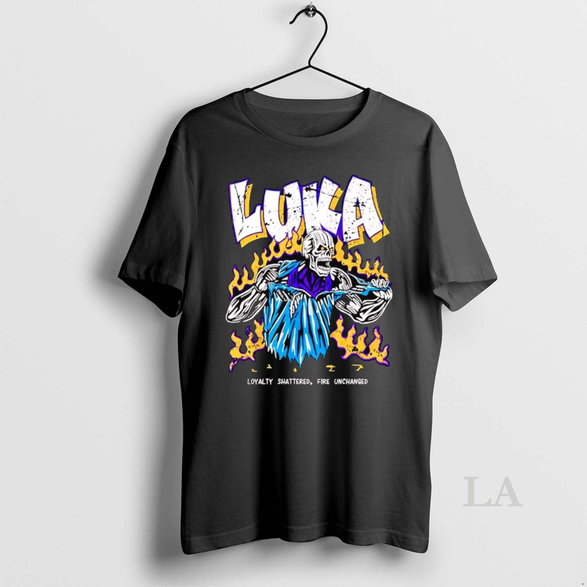Original Skeleton Luka Doncic Loyalty Shattered Fire Unchanged T-Shirts, Hoodie, Sweatshirt | InkNestWear.com