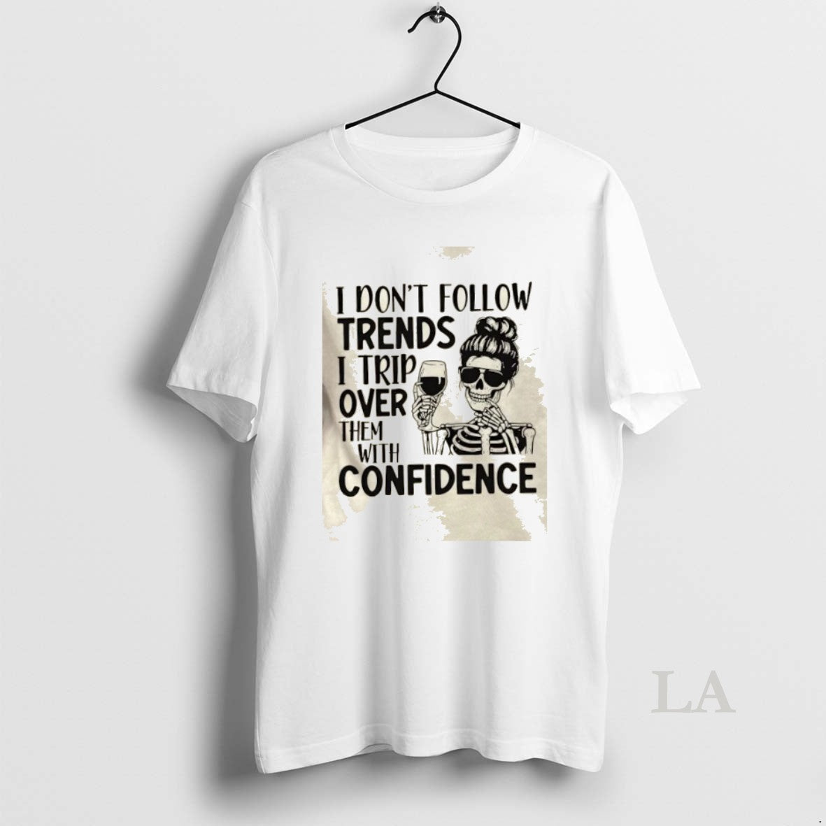 Original Skeleton Girl I Dont Follow Trends I Trip Over Them With Wreck Confidence T-Shirts, Hoodie, Sweatshirt