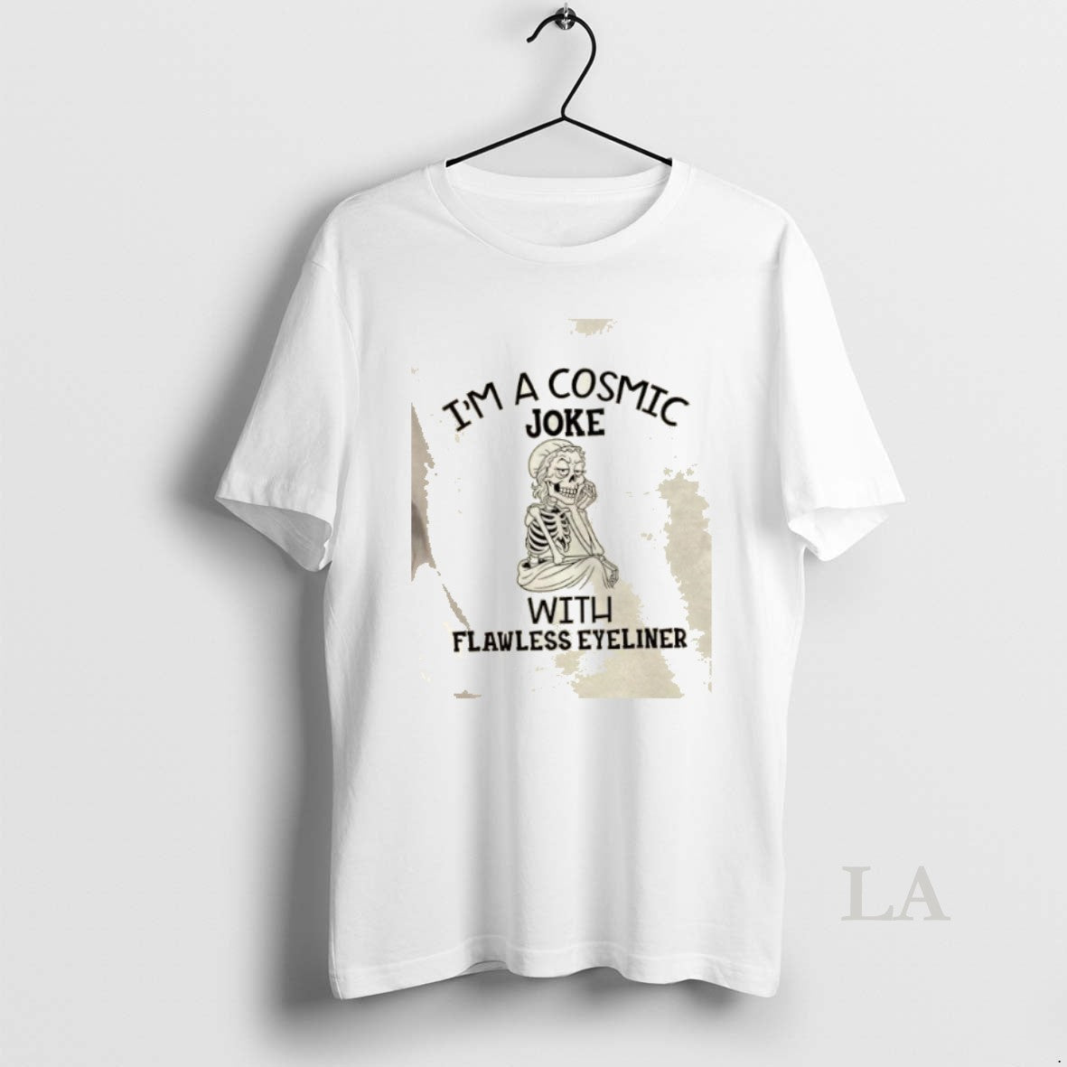 Original Skeleton Girl Im A Cosmic Joke With Flawless Eyeliner T-Shirts, Hoodie, Sweatshirt | InkNestWear.com