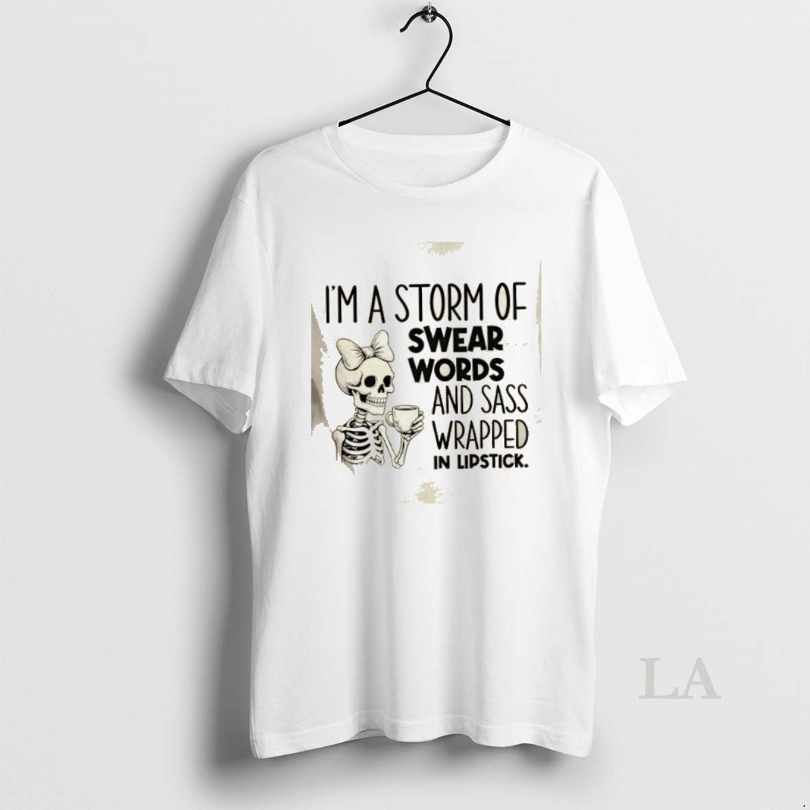 Original Skeleton Girl Im A Storm Of Swear Words And Sass Wrapped In Lipstick T-Shirts, Hoodie, Sweatshirt | InkNestWear.com