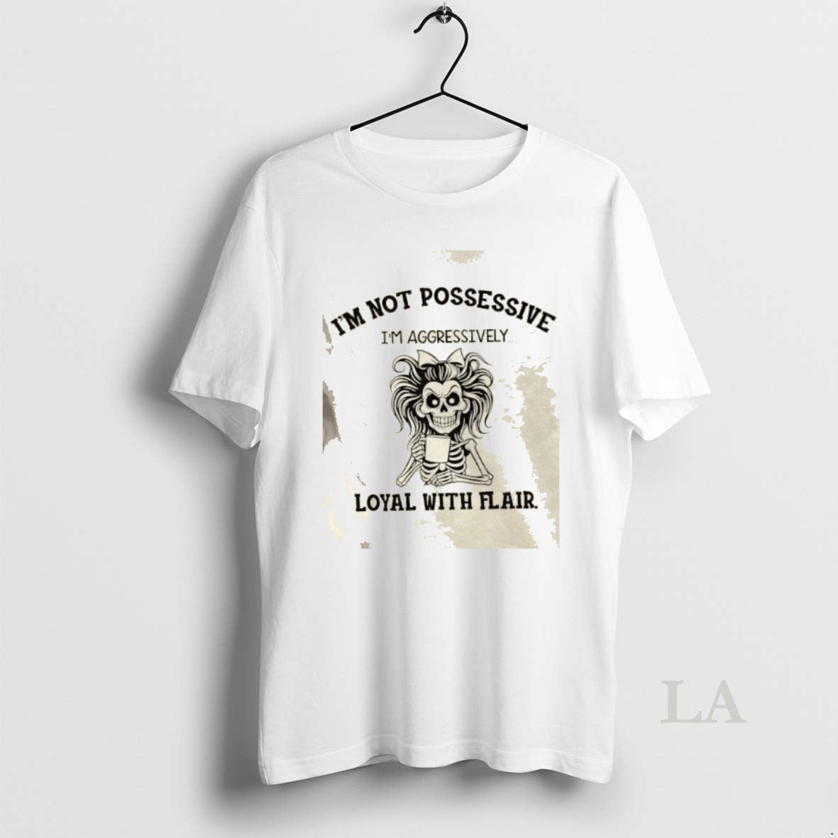 Original Skeleton Girl Im Not Possessive Im Aggressively Loyal With Flair T-Shirts, Hoodie, Sweatshirt | InkNestWear.com