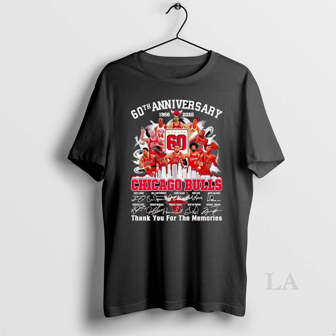 Original Skyline 60th Anniversary 1966 2026 Chicago Bulls Thank You For The Memories T-Shirts, Hoodie, Sweatshirt