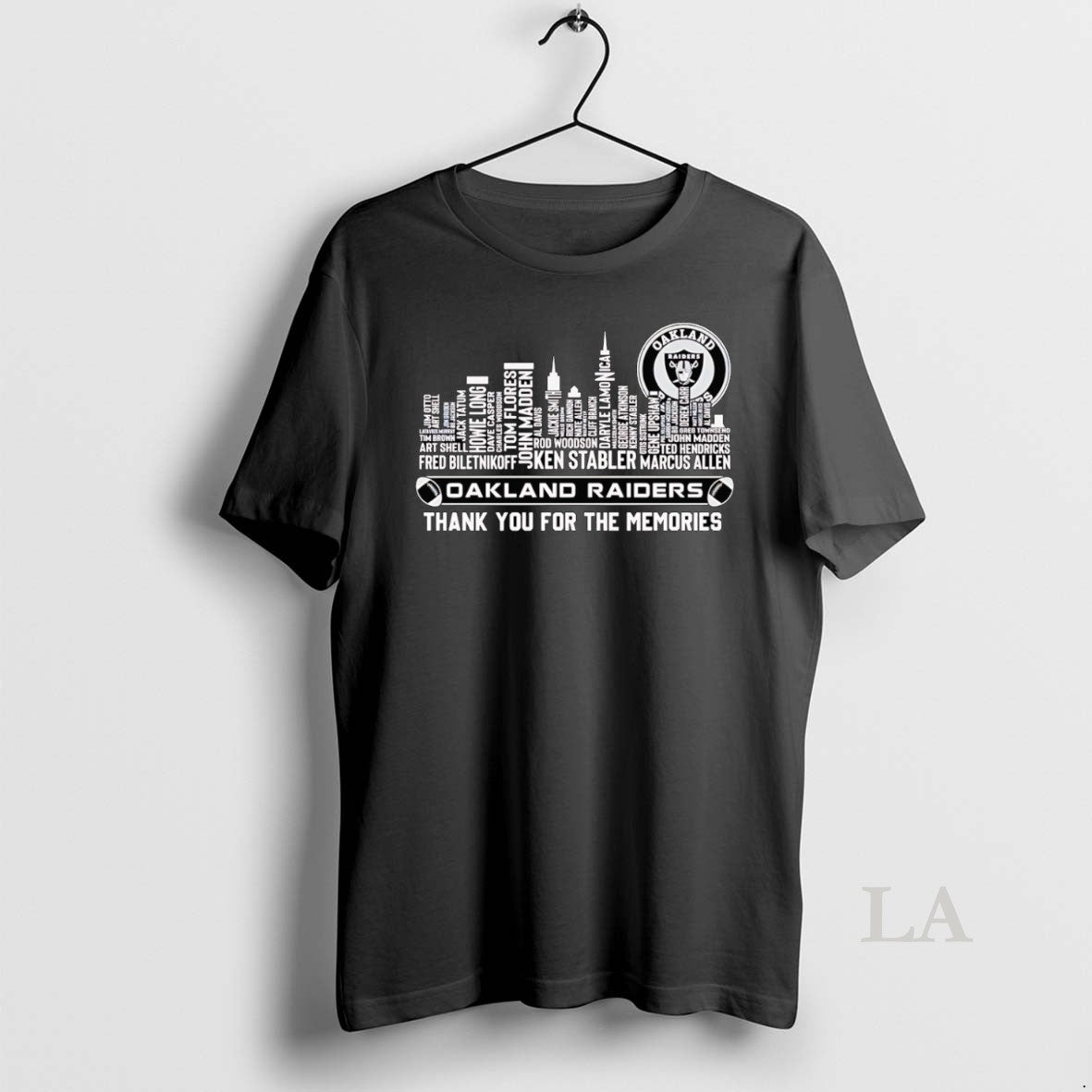 Original Skyline Name Oakland Raiders Thank You For The Memories T-Shirts, Hoodie, Sweatshirt | InkNestWear.com