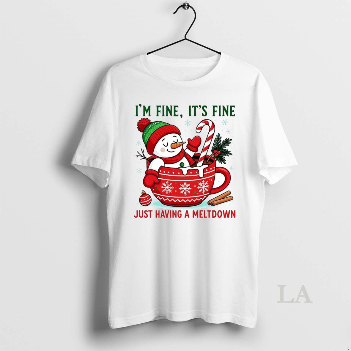 Original Snowman Im Fine Its Fine Just Having A Meltdown Christmas T-Shirts, Hoodie, Sweatshirt | InkNestWear.com