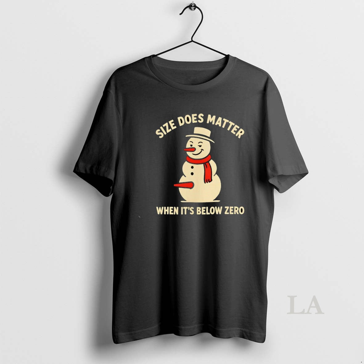 Original Snowman Size Does Matter When Its Below Zero Christmas T-Shirts, Hoodie, Sweatshirt | InkNestWear.com