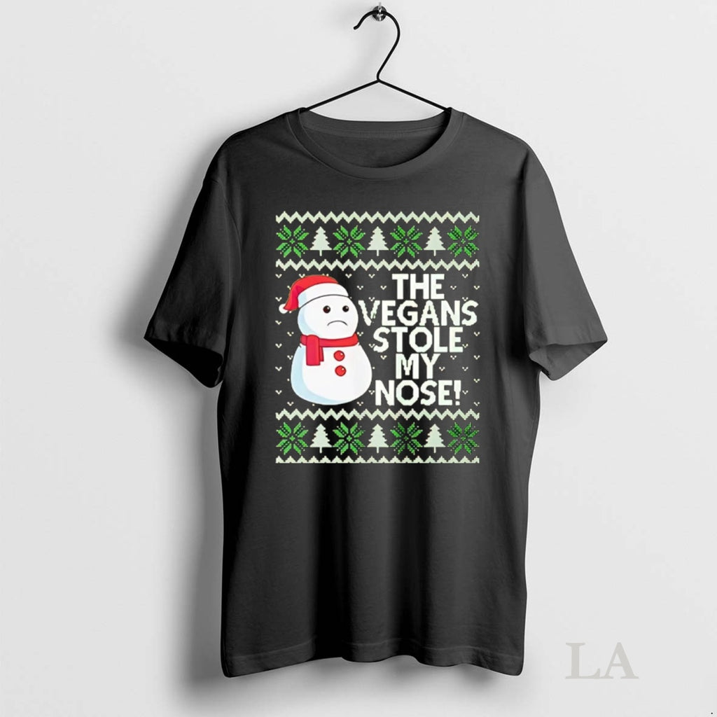 Original Snowman The Vegans Stole My Nose Christmas T-Shirts, Hoodie, Sweatshirt | InkNestWear.com