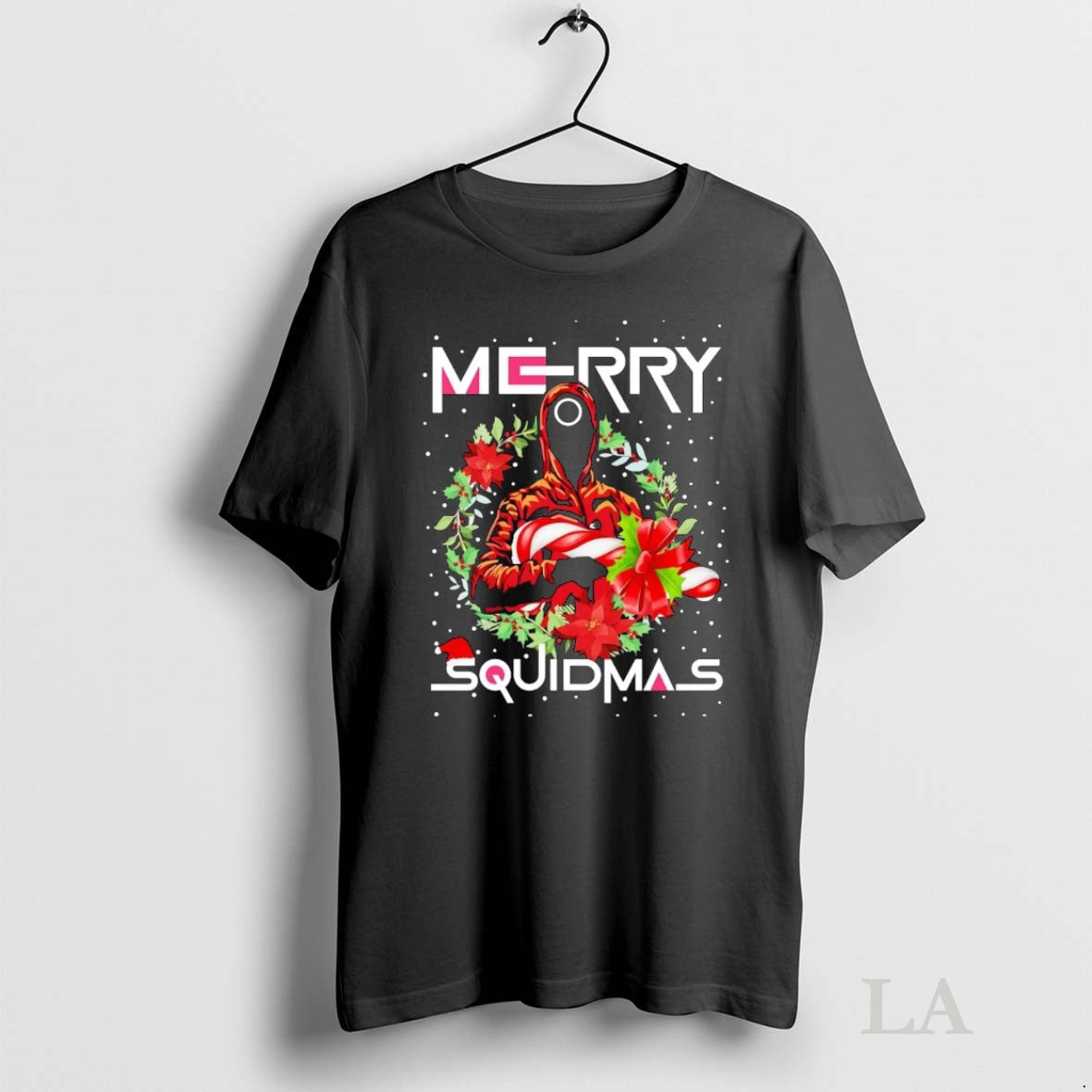 Original Squid Games Merry Squidmas Candy Cane Christmas T-Shirts, Hoodie, Sweatshirt | InkNestWear.com