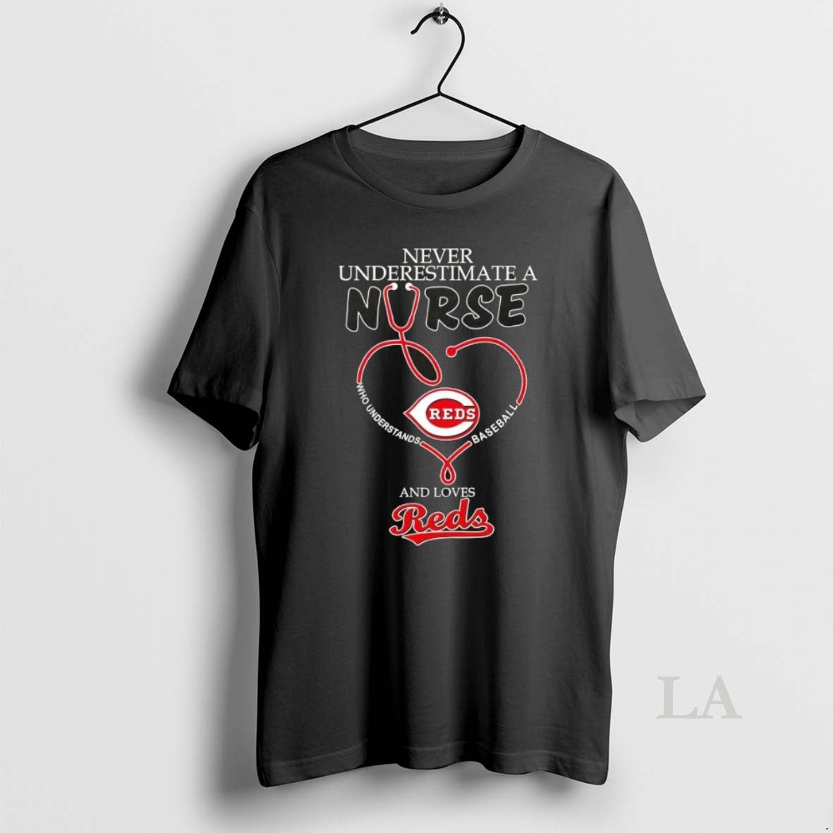 Original Stethoscope Never Underestimate A Nurse Who Understand Baseball And Loves Cincinnati Reds