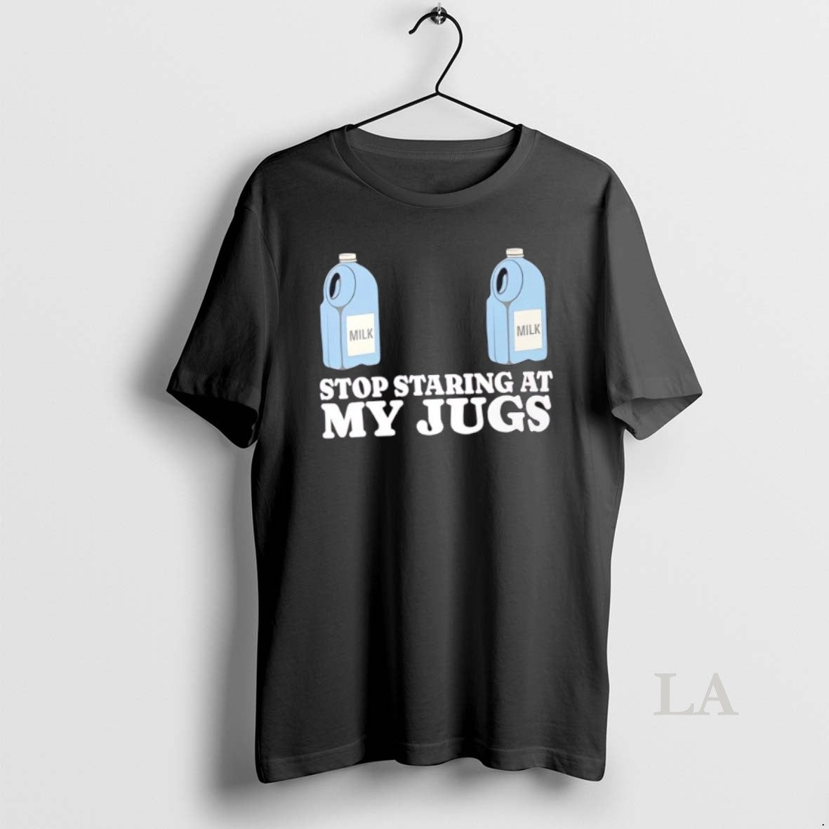 Original Stop Staring At My Jugs Milk Pun T-Shirts, Hoodie, Sweatshirt | InkNestWear.com