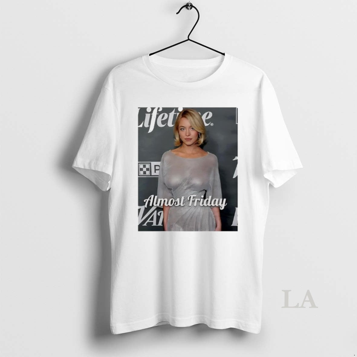 Original Sydney Sweeney In See Through Almost Friday Photo T-Shirts, Hoodie, Sweatshirt | InkNestWear.com