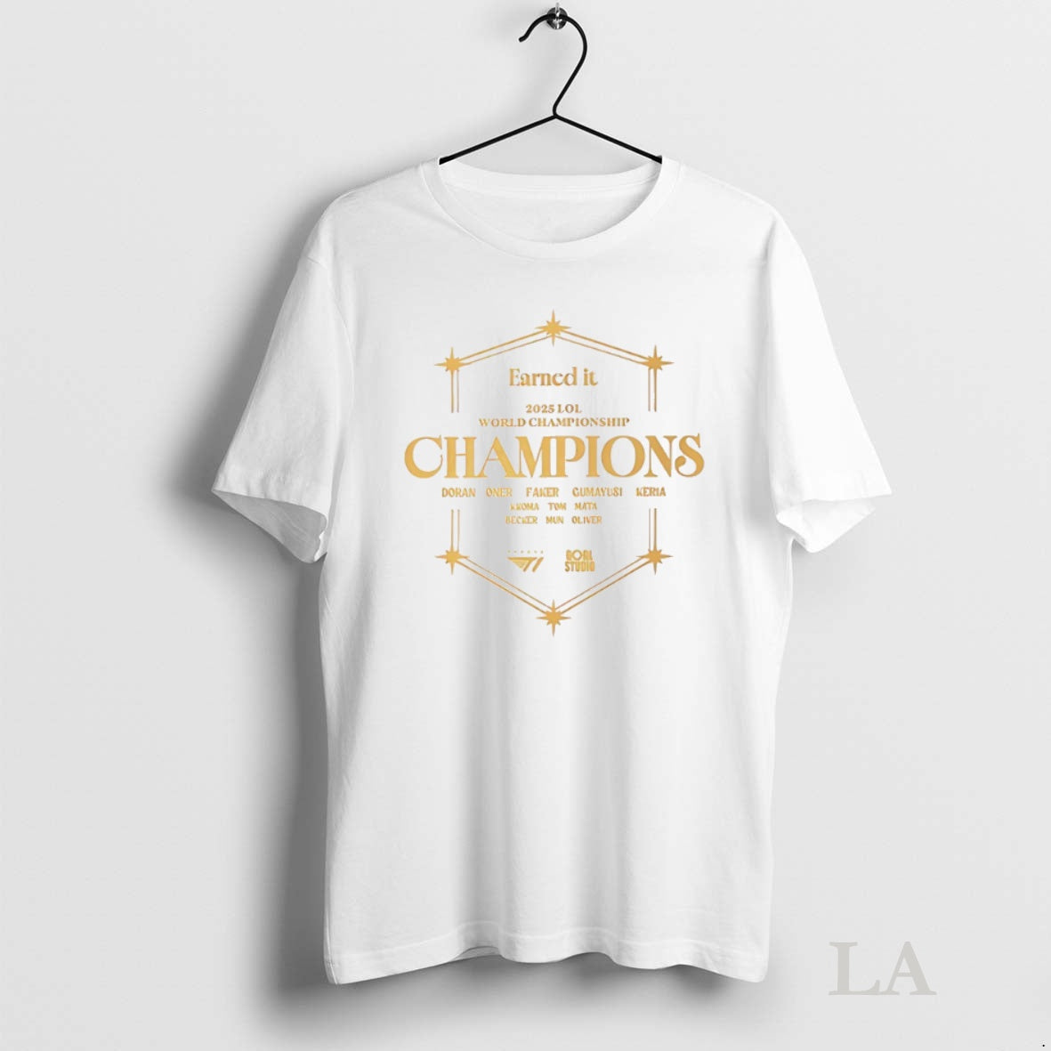 Original T1 Earned It 2025 Lol World Championship Champions T-Shirts, Hoodie, Sweatshirt | InkNestWear.com
