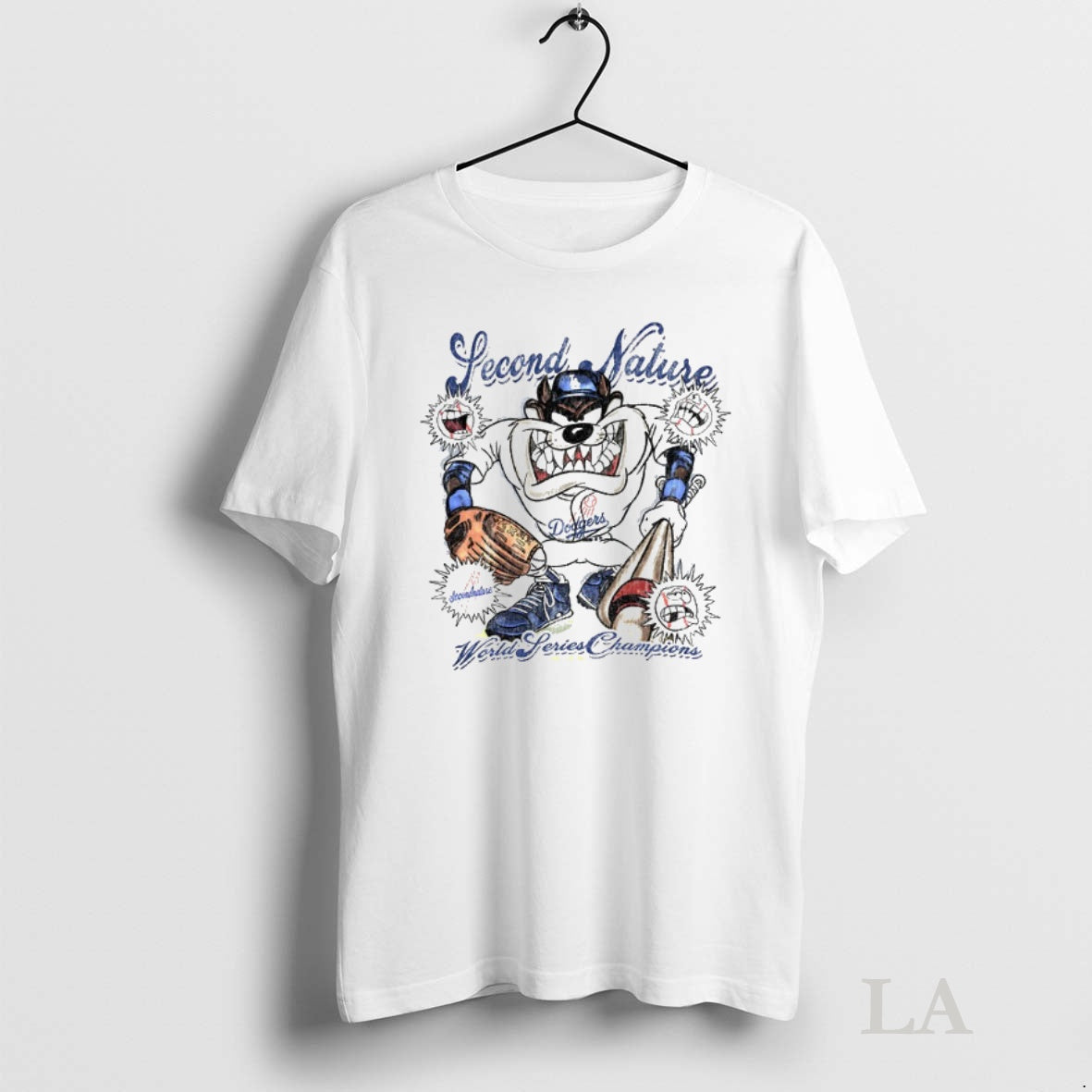 Original Taz Second Nature World Series Champions Los Angeles Dodgers Mlb Baseball 2025 T-Shirts, Hoodie, Sweatshirt
