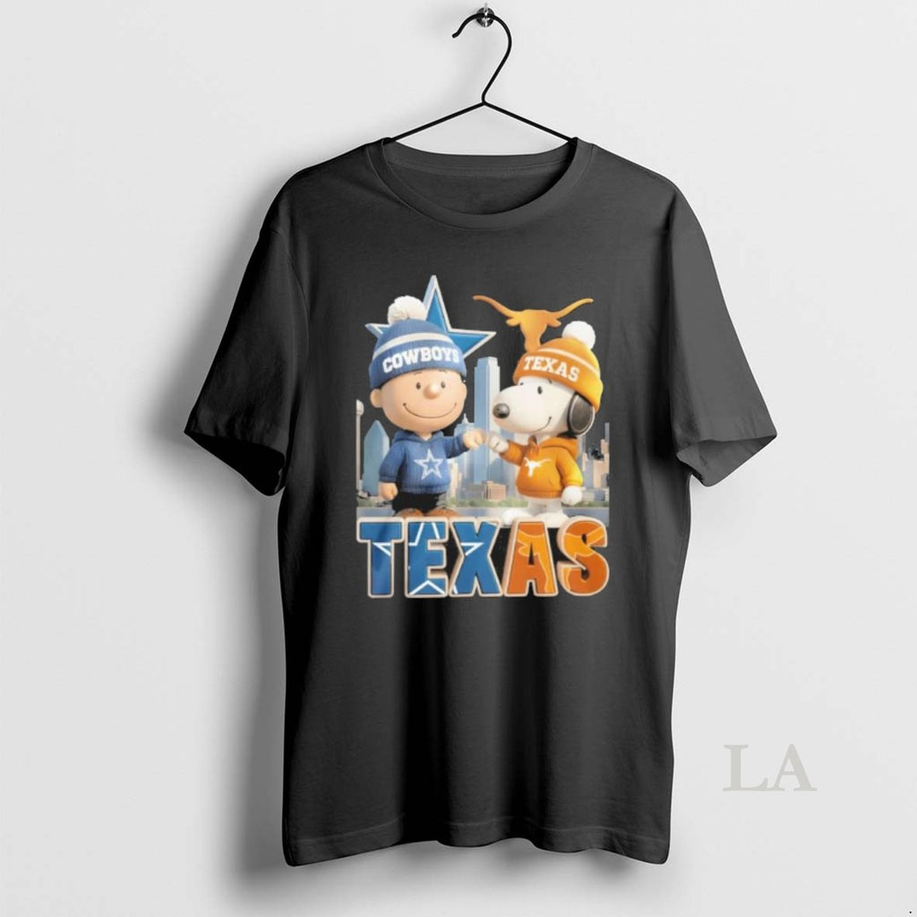 Original Texas Dallas Cowboys Vs Texas Longhorns The Peanuts Fist Bump T-Shirts, Hoodie, Sweatshirt | InkNestWear.com