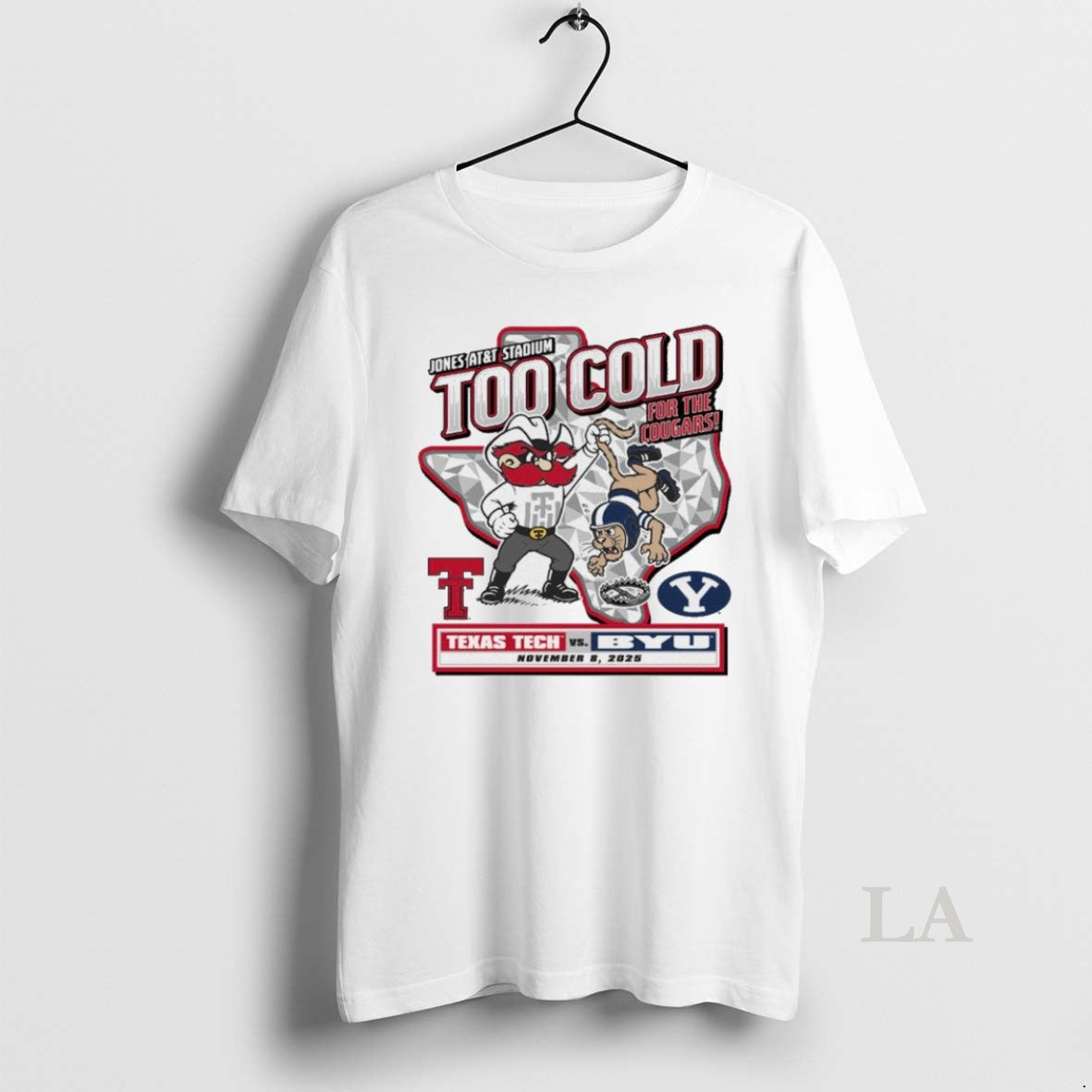 Original Texas Tech Red Raiders Vs Byu Cougars Jones Att To Cold For The Cougars T-Shirts, Hoodie, Sweatshirt
