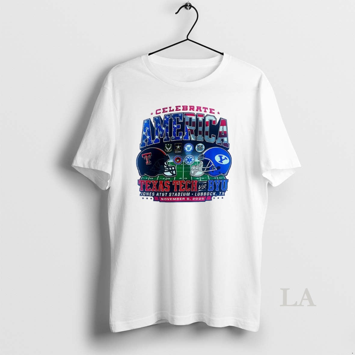 Original Texas Tech Red Raiders Vs Byu Cougars Ncaa 2025 Celebrate America Helmet T-Shirts, Hoodie, Sweatshirt