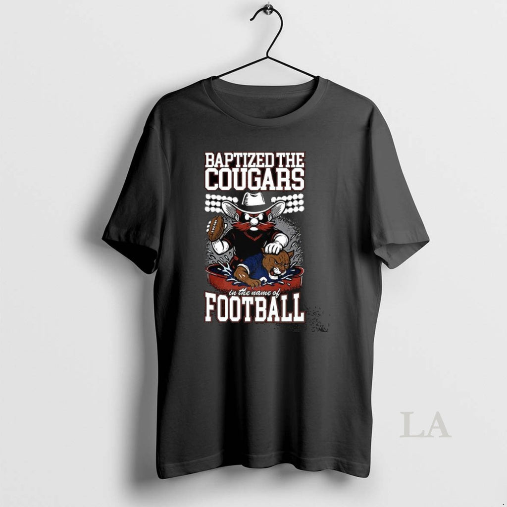 Original Texas Tech Red Raiders Vs Byu Cougars Baptized The Cougars T-Shirts, Hoodie, Sweatshirt | InkNestWear.com