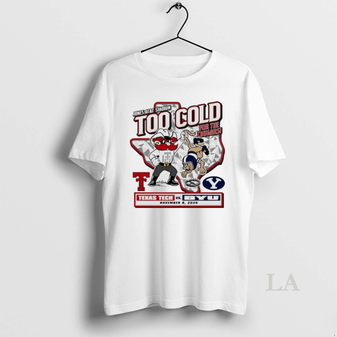 Original Texas Tech Vs Byu 2025 Too Cold For The Cougars Gameday Mascot T-Shirts, Hoodie, Sweatshirt | InkNestWear.com