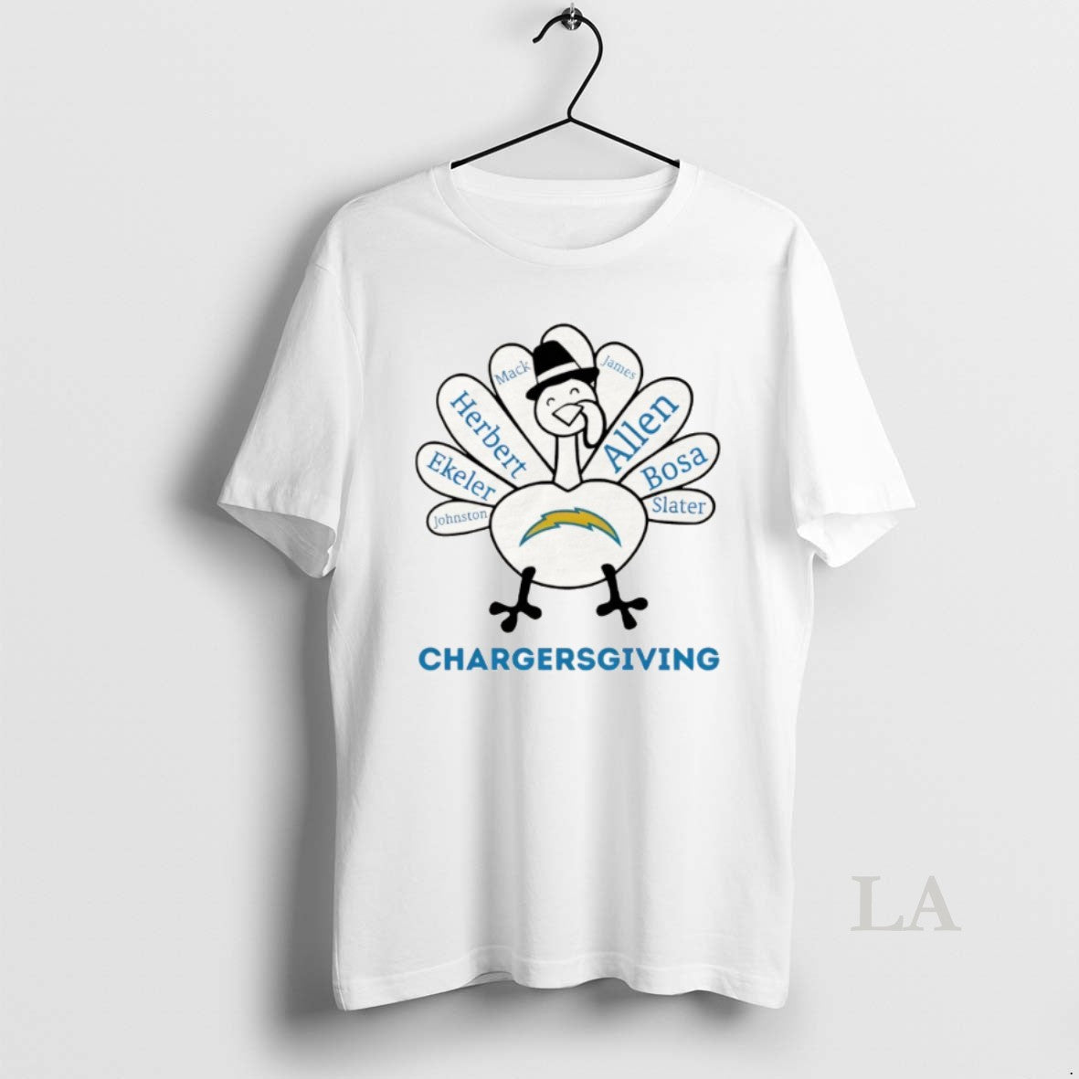 Original Thanksgiving With Los Angeles Chargers Heroes T-Shirts, Hoodie, Sweatshirt | InkNestWear.com