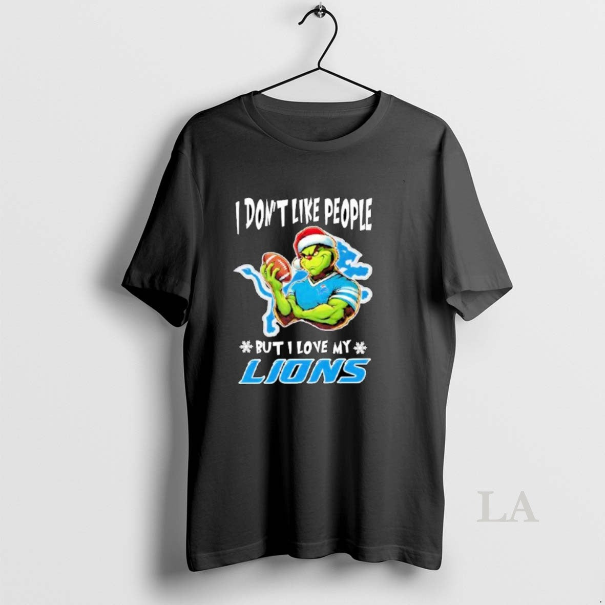 Original The Grinch I Dont Like People_e2_80_a6 But I Love My Detroit Lions Christmas T-Shirts, Hoodie, Sweatshirt