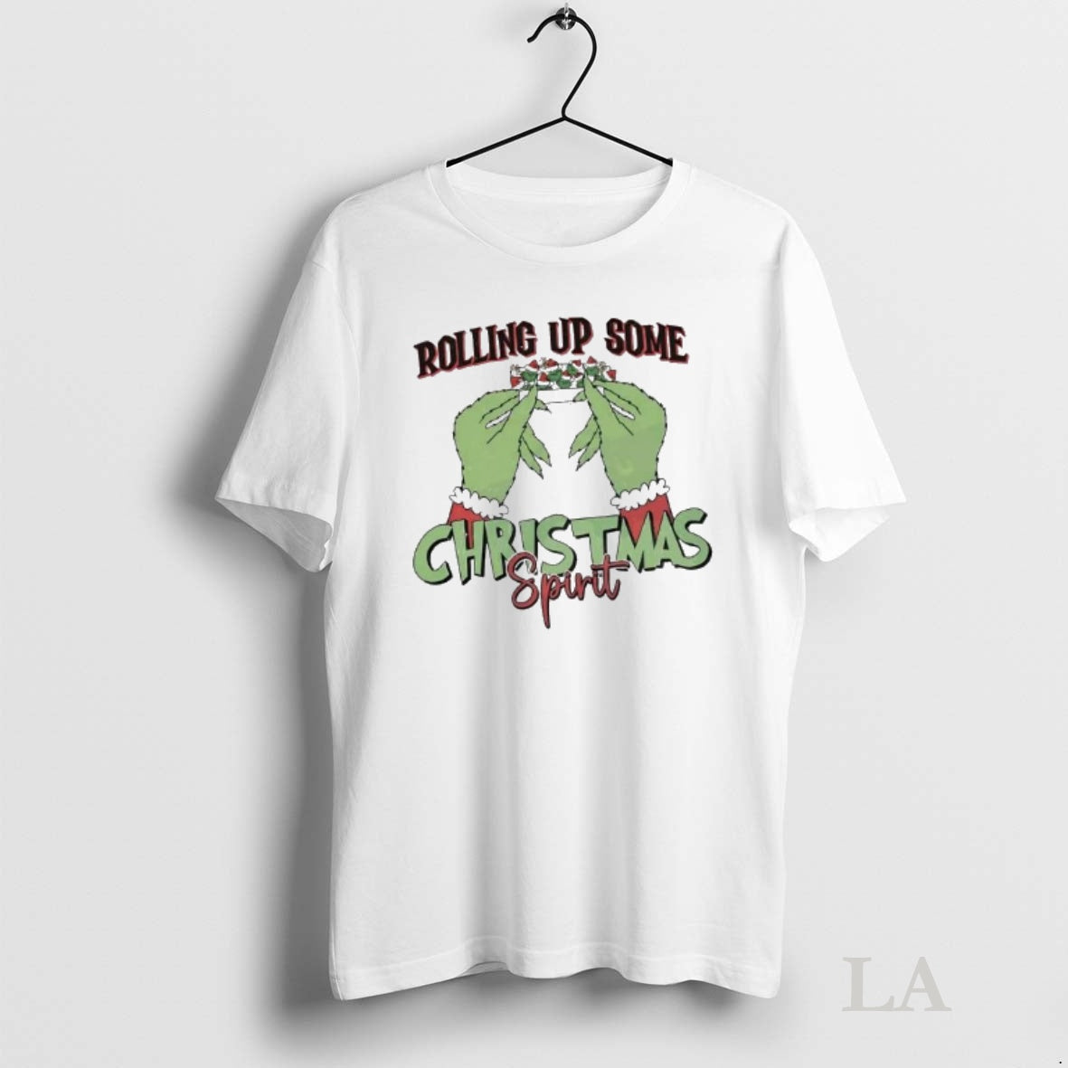 Original The Grinch Rolling Up Some Christmas Spirit T-Shirts, Hoodie, Sweatshirt | InkNestWear.com