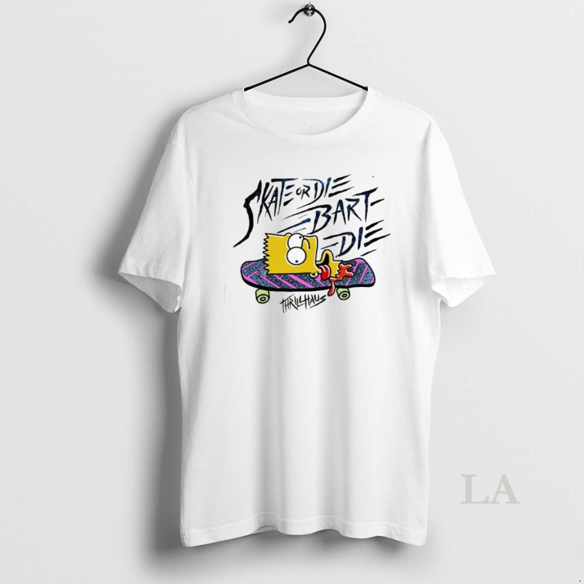 Original The Simpsons Skate Or Die Bart Die Thrillhaus T-Shirts, Hoodie, Sweatshirt | InkNestWear.com