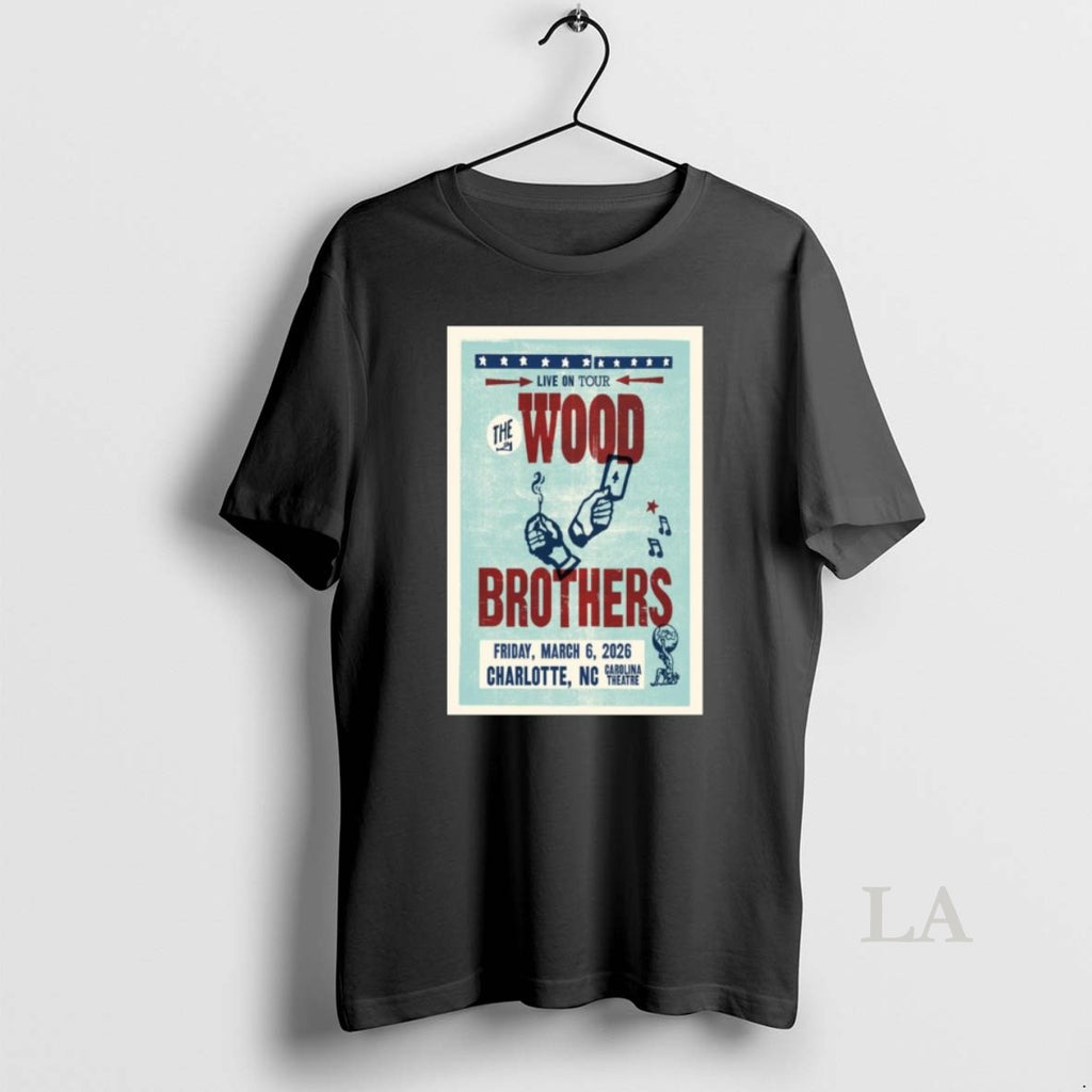 Original The Wood Brothers Charlotte Nc March 6 2026 Concert Long Sleve T-Shirts, Hoodie, Sweatshirt | InkNestWear.com